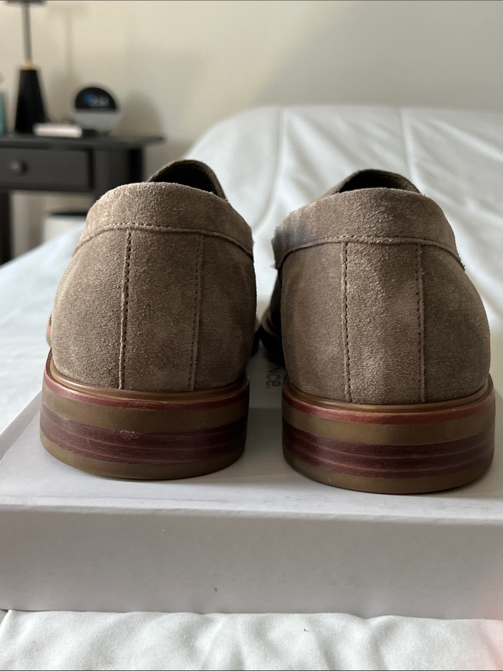 Vince Taupe Suede Slip-On Loafers - Picture 3 of 8
